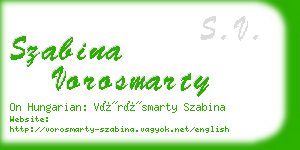 szabina vorosmarty business card